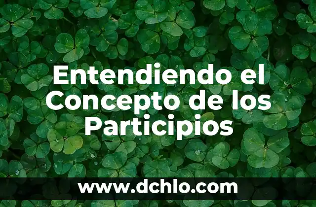 Entendiendo Socioeconomico: Una Guía Integral 8 Entendiendo el Concepto de los Participios