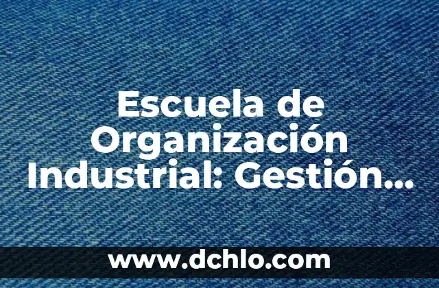 Cómo hacer espejo industrial 4 Escuela de Organización Industrial: Gestión Efectiva en la Era Moderna
