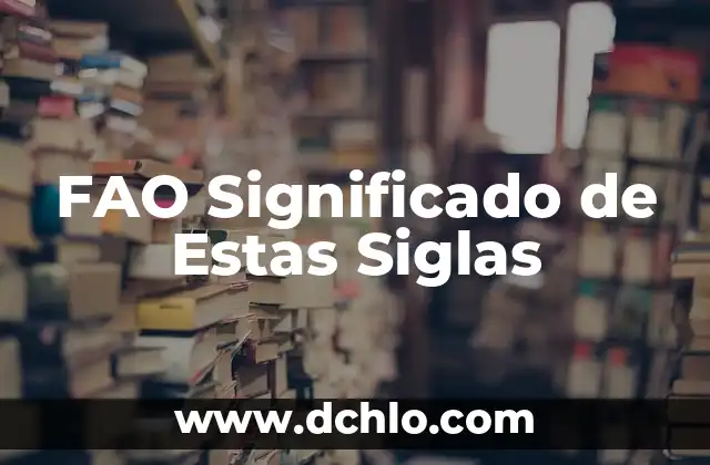 ¿Qué Comer Cuando Estás Mal del Estómago? - Guía Completa 4 FAO Significado de Estas Siglas