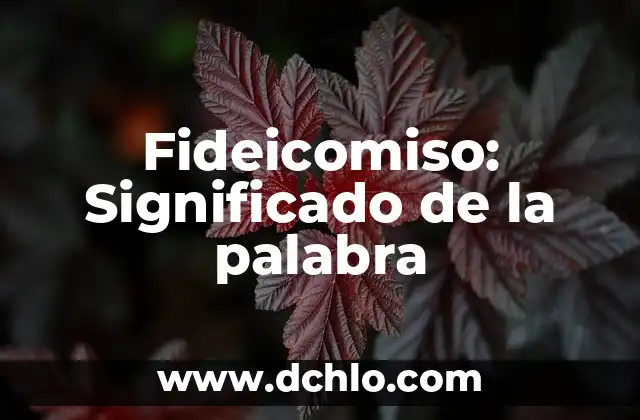 Feromonas Significado de la Palabra 6 Fideicomiso: Significado de la palabra