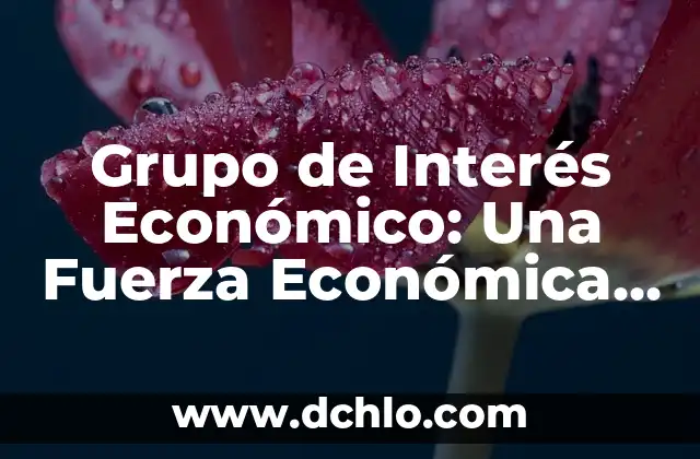 Inmueble de Interés Popular: Concepto y Relevancia 3 Grupo de Interés Económico: Una Fuerza Económica Estratégica