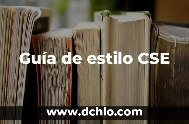 Guía de estilo CSE
