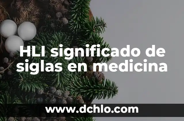 HLI significado de siglas en medicina