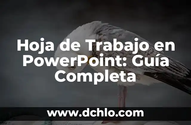 Hoja de Trabajo en PowerPoint: Guía Completa