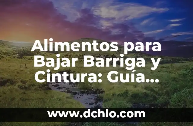 Alimentos para Bajar Barriga y Cintura: Guía Completa