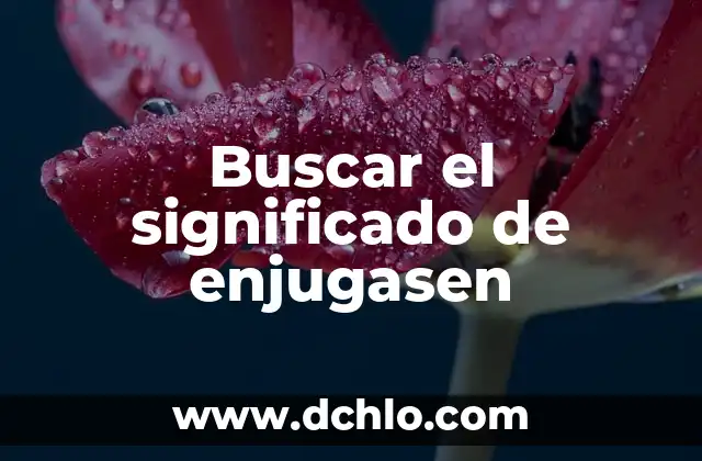 Buscar el significado de enjugasen