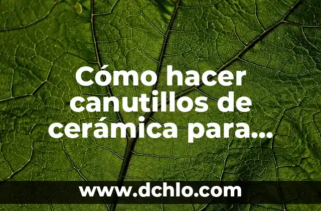 Cómo hacer canutillos de cerámica para acuarios