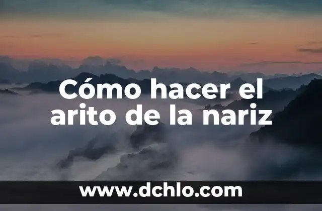 Cómo hacer el arito de la nariz