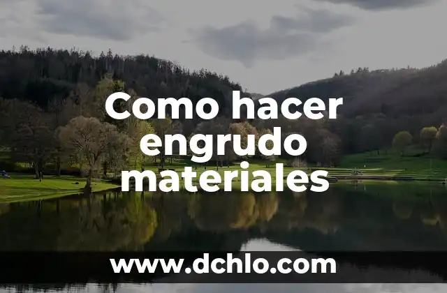 Como hacer engrudo materiales