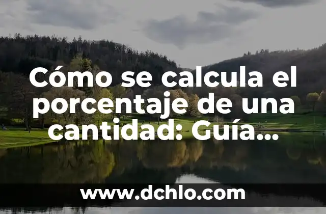 Cómo se calcula el porcentaje de una cantidad: Guía detallada y completa