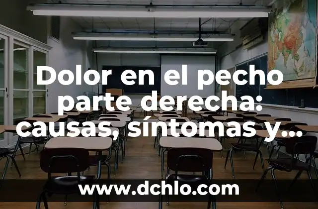 Dolor en el pecho parte derecha: causas, síntomas y tratamiento