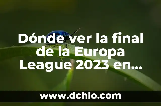 Dónde ver la final de la Europa League 2023 en vivo