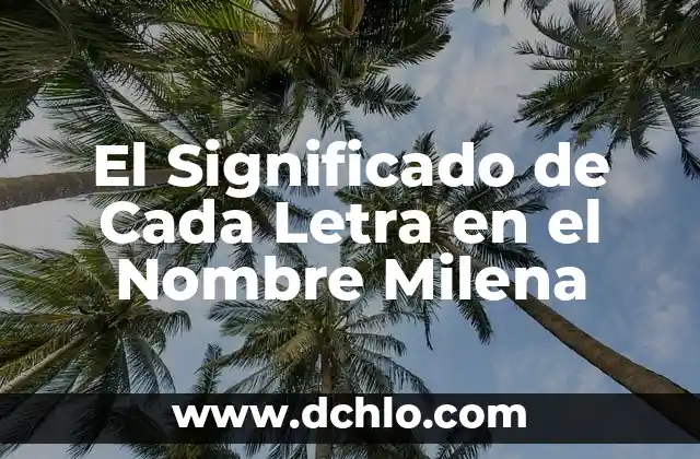 El Significado de Cada Letra en el Nombre Milena
