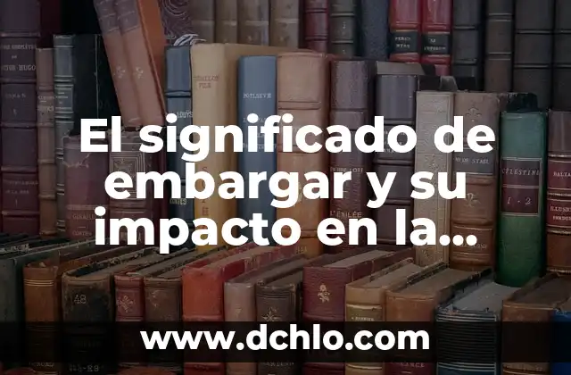 El significado de embargar y su impacto en la economía global
