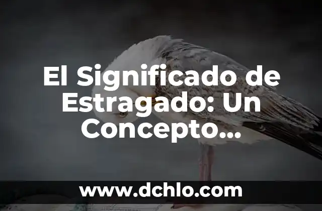El Significado de Estragado: Un Concepto Multifacético