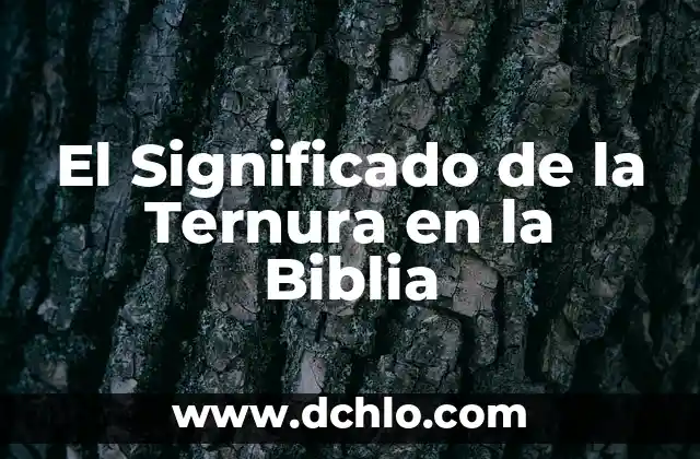 El Significado de la Ternura en la Biblia
