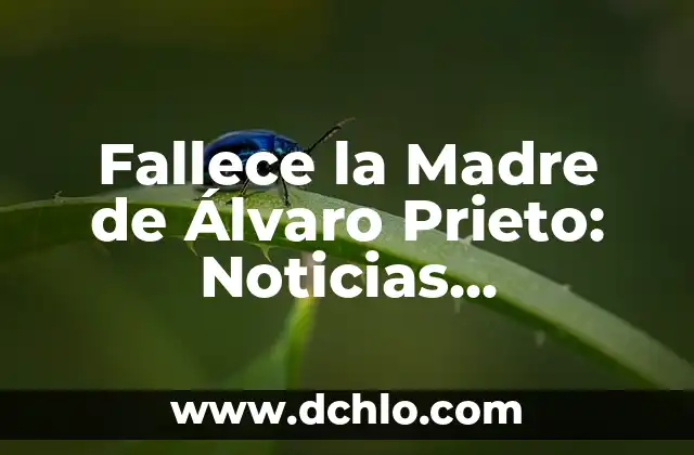 Fallece la Madre de Álvaro Prieto: Noticias, Reacciones y Legado