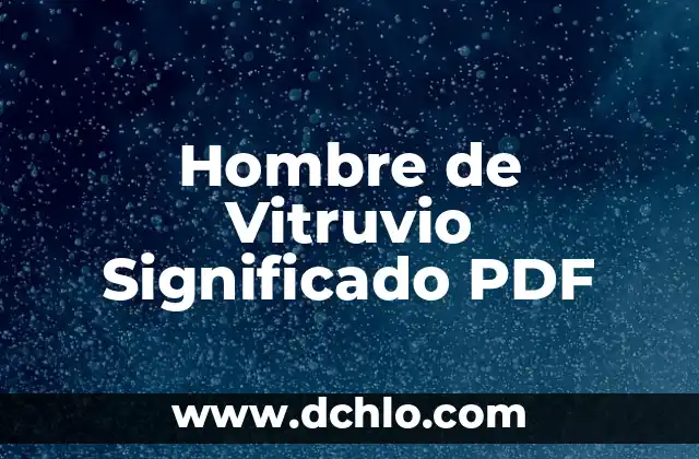 Hombre de Vitruvio Significado PDF