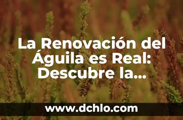 La Renovación del Águila es Real: Descubre la Verdad detrás de la Leyenda