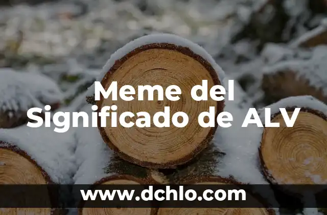 Meme del Significado de ALV