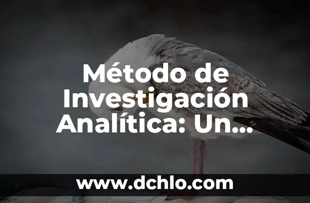 Método de Investigación Analítica: Un Enfoque Sistemático