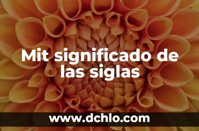 Mit significado de las siglas