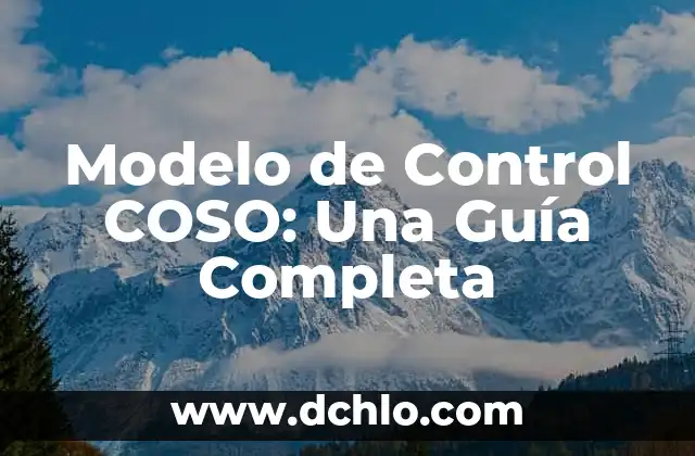 Modelo de Control COSO: Una Guía Completa