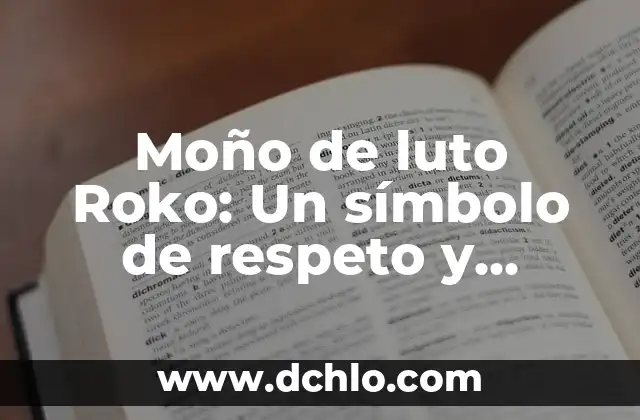Moño de luto Roko: Un símbolo de respeto y tradición