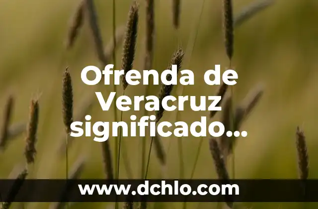 Ofrenda de Veracruz significado Wikipedia