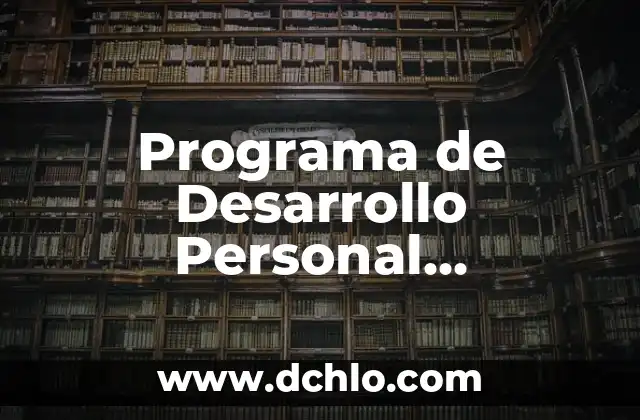 Programa de Desarrollo Personal Significado