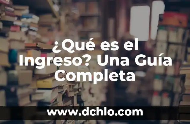 ¿Qué es el Ingreso? Una Guía Completa