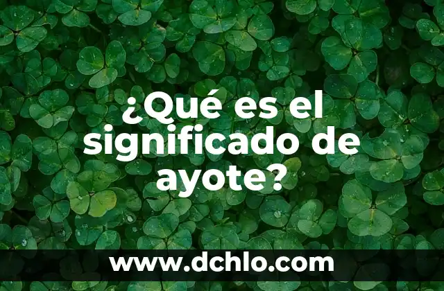 ¿Qué es el significado de ayote?