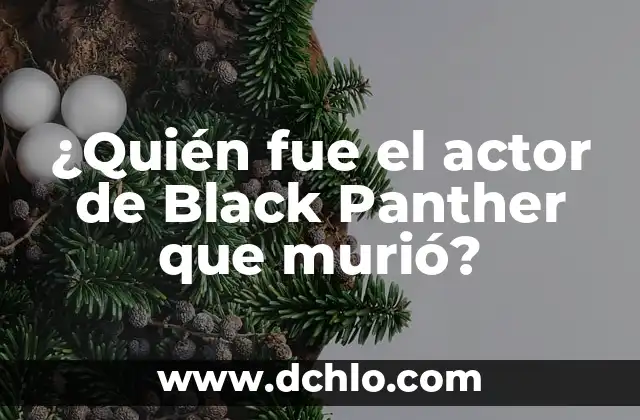 ¿Quién fue el actor de Black Panther que murió?