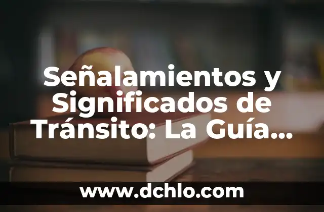Señalamientos y Significados de Tránsito: La Guía Completa