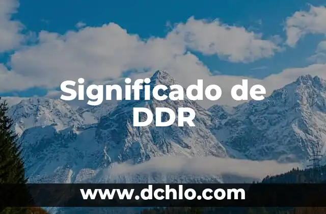 Significado de DDR