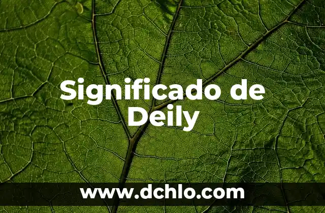 Significado de Deily