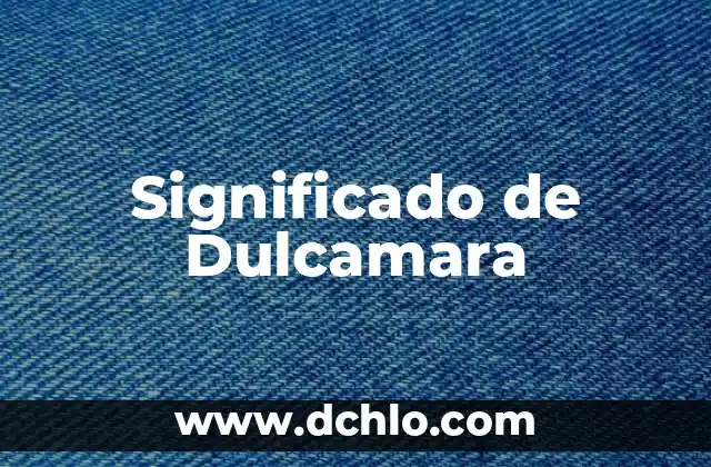 Significado de Dulcamara