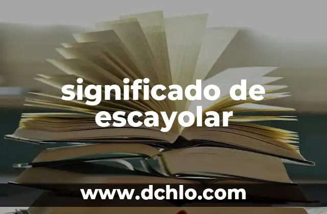 significado de escayolar