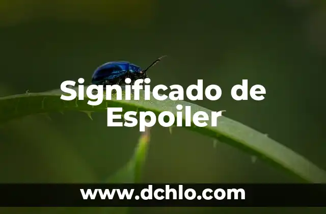 Significado de Espoiler