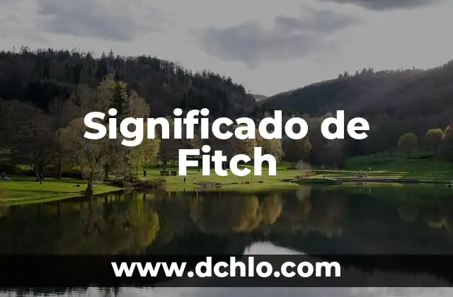 Significado de Fitch