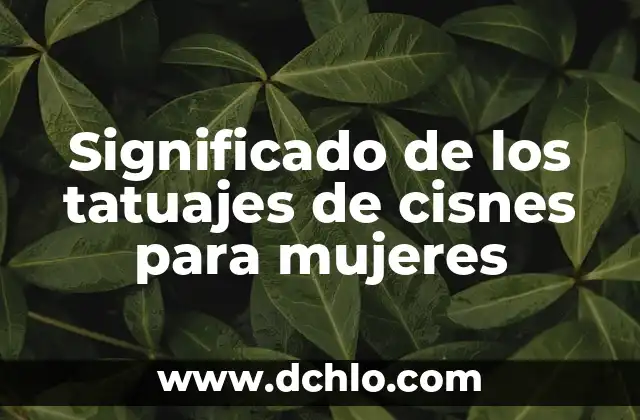 Significado de los tatuajes de cisnes para mujeres