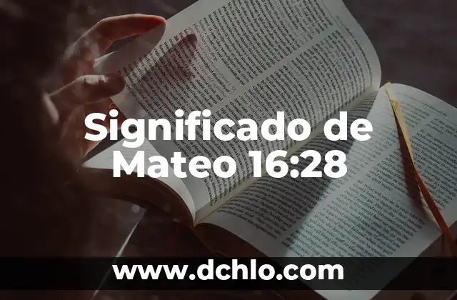 Significado de Mateo 16:28