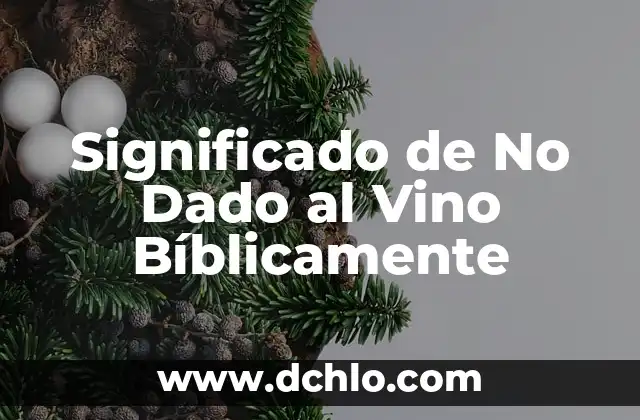 Significado de No Dado al Vino Bíblicamente