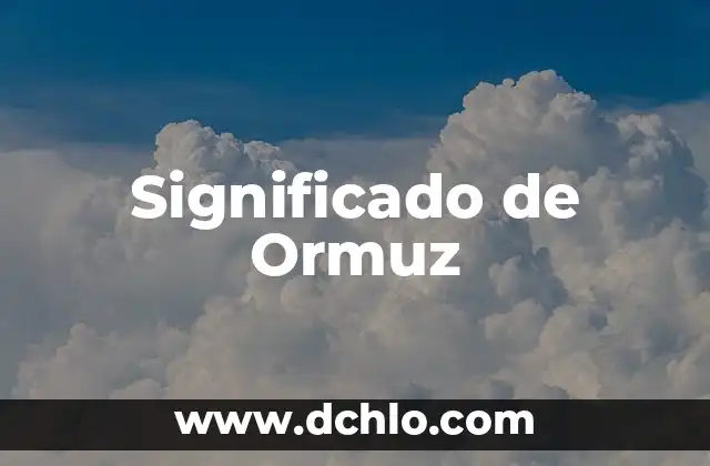 Significado de Ormuz