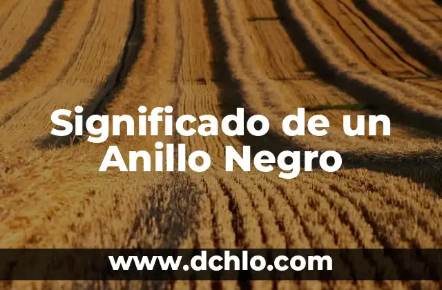 Significado de un Anillo Negro