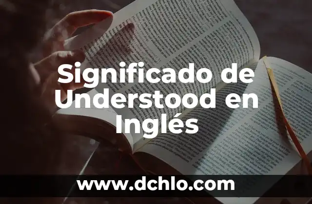 Significado de Understood en Inglés