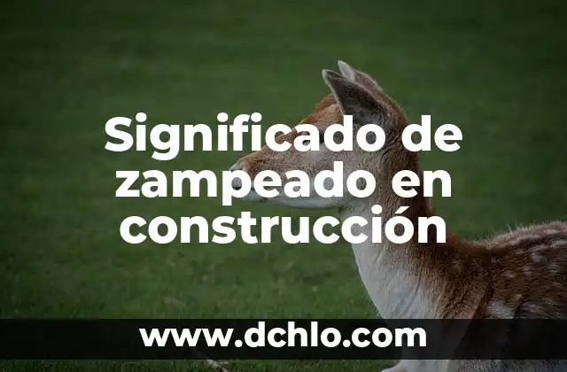 Significado de zampeado en construcción