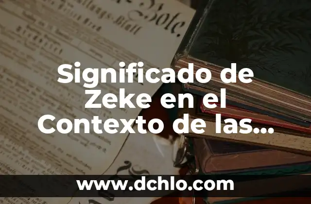 Significado de Zeke en el Contexto de las Drogas