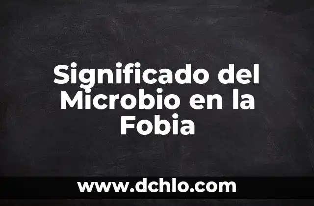 Significado del Microbio en la Fobia