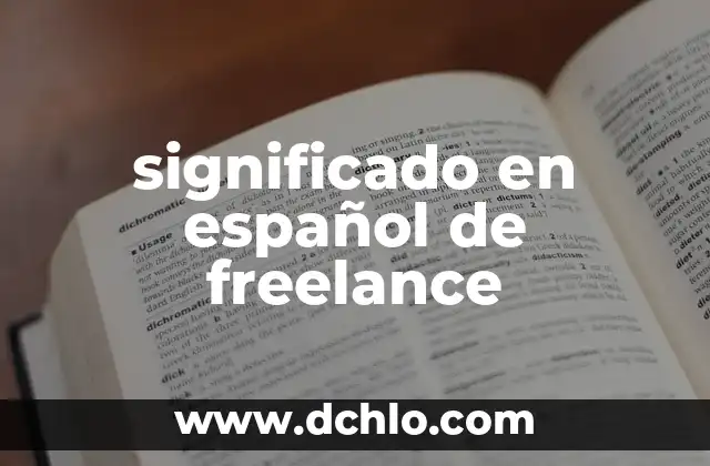 significado en español de freelance